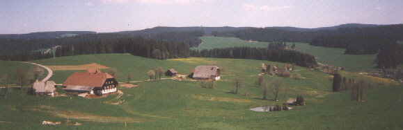 Blick nach Osten über Einsiedel ins Jostal im Sommer 1995