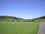 Blick nach Osten auf Stegen-Oberbirken und ins Rechtenbach am 1. Mai 2003