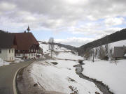 Blick nach Osten im Linachtal - Weissershof links - am 2.2.2004