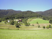 Blick nach Sden zum Farnhof im August 2004