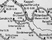 19,78 km Eiselbahn von Kappel-Gutachbrücke bis Bonndorf, seit 1976 stillgelegt