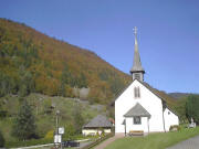 Blick nach Osten zur Kirche Brandenberg - oben der Feldbergturm