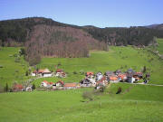 Blick vom Schmieder-Hof in Deckelsbach nach Norden über Yach zum Moserhof 