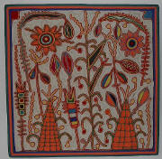 Garnbildkunst von Guadalupe Gonzales Rios, Huichol-Indianer aus Mexiko (1923-2003)