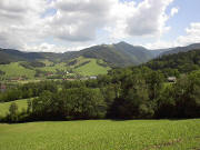 Blick nach Osten vom Geroldstal ins Weilersbach links und ins Zastler rechts am 4.8.2005