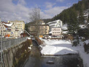 Blick nach Nordosten zu den Faller-Werken in Gütenbach im Februar 2005