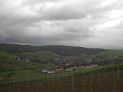 Blick nach Südosten auf Pfaffenweiler vor dem Gewitter am 9.7.2005