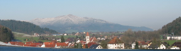 Tele-Blick vom Diezendobel nach Westen über Buchenbach ins Dreisamtal am 6.4.2006
