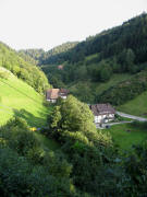 Blick vom Blsihof nach Osten ber die Strasse Glottertal-StPeter