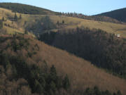 Tele-Blick von der Sonnhalde nach Osten zum Sittener Berg am 28.12.2006 - Schöneckhof rechts