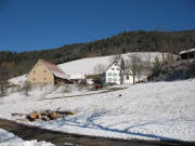 Blick nach Nordwesten zum Freßlehof im Weilersbach am 26.2.2006