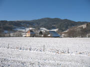 Blick von der Strasse Kirchzarten-Oberried nach Westen ber den Kchlehof am 26.2.2006