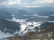 Blick vom Lindenberg nach Süden übers Unteribental und Himmelreich zum Feldberg am 11.2.2006