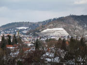 Blick nach Norden vom Lorettoberg zu Schwabentor links zum Schloberg am 1.3.2006