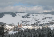 Blick vom Muckenhof nach Norden über St.Peter zum Schmittenbach am 11.2.2006
