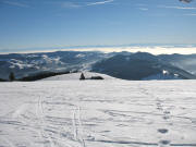 Blick vom Belchengipfel nach Süden bis zu den Alpen am 11.1.2006