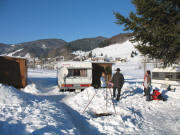 Blick nach Norden am Wintercamping Bernau am 7.1.2006