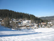 Blick vom Kesslerhang nach Nordwesten zu Hotel Kesslermühle am 24.1.2006