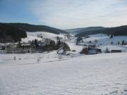 Blick vom Kellershof nach Süden ins Jostal - Hotel Josen links und Rainhof rechts am 8.1.2006