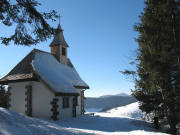 Blick von der Kapelle nach Westen zum Belchen am 30.1.2006 um 14 Uhr