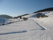 Blick vom Kleiserhof nach Westen ins Uracher Tal am 23.1.2006 - rechts der Lorenzenhof