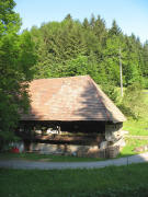 Blick nach Westen zur Mhle  in Kastelhfe am 13.6.2006