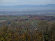 Tele-Blick von der Terrasse des Schloss-Stble Brgeln nach Westen bers Eggenertal am 16.11.2006