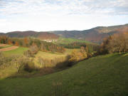 Blick von Schwand nach Norden auf Raich (links) und Ried am 16.11.2008