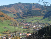 Tele-Blick vom Galgenhaldeweg nach Nordosten auf Wasen und Ziegelplatz am 15.11.2006