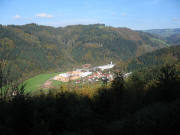 Blick nach Nordwesten zu Dold Holzwerke in Buchenbach am 30.10.2006