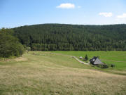 Blick nach Osten ber Hinterwaldkopfhtte zur Bankgallihhe am 5.9.2006