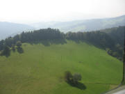 Blick nach Südwesten über die Lindlehöh - rechts die Kühe vom Lindlehof) ins Eschbachtal