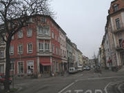 Blick nach Norden in die Moltkestrasse am 1.2.2007 - Antiquariat links rotes Haus