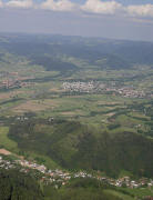 Blick vom Kybfelsen nach Nordosten ber Kappel, Kamelberg, Neuhuser auf Kirchzarten bis Buchenbach (oben rechts)