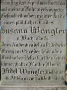 Inschrift am Wangler-Kreuz
