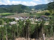 Blick vom Wölflesberg nach Norden über Himmelreich nach Buchenbach am 22.6.2007