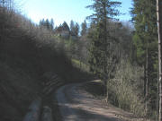 Blick nach Westen ber den Thumichelweg hoch zum Heuberghusle am 11.3.2007