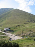 Blick nach Norden ber Rif Graziani hoch zum Monte Altissimo am 23.6.2006