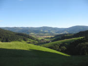 Blick über die Maierswald-Anhöhe nach Süden übers Eschbachtal bis Oberried am 20.7.2007