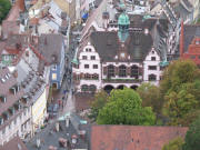 Tele-Blick nach Westen vom Münsterturm am 18.9.2007 zum Rathaus