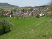 Blick von Hasenberg am 17.4.2008 nach Nordwesten über Riedlingen - Schorner rechts