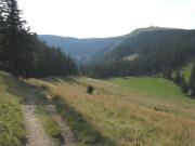 Blick ber den Httenwasen nach Sdosten zum Feldberg am 31.8.2008