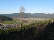 Blick vom Kamelberg am 26.12.2008 nach Nordwesten über Kappel, Kappler Eck und Ebnet zum Rosskopf