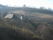 Blick über den Zastlerbach nach Süden zum Burghardshof am 17.2.2008