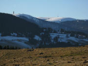 Tele-Blick von der Raitenbucher Höhe zwischen Windgfälweiher und Raitenbuch nach Südwesten am 23.1.2008
