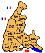 Stadt- und Landkreise in Südbaden mit Pkw-Kennzeichen