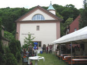 Blick nach Osten zur Mnsterbauhtte am 14.6.2008: Kaffee und Kuchen ganz gemtlich