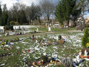 Blick nach Süden im Hauptfriedhof zu den Kindergräbern am 5.3.2008
