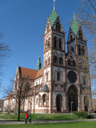 Blick nach Westen zur Kirche im Sthlinger am 6.3.2008