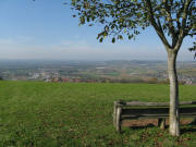 Blick nach Norden ber tlingen und Egringen bis Efringen-Kirchen und den Isteiner Klotz am 18.10.2008